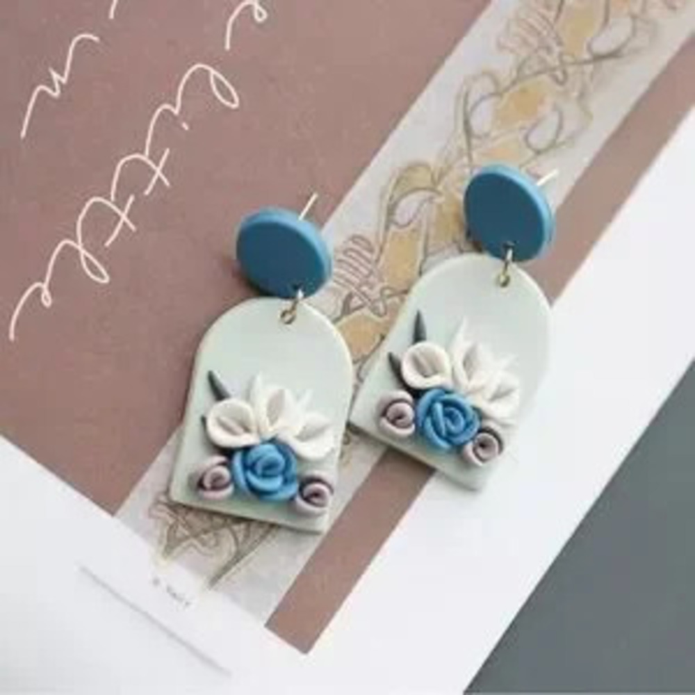 Gorgeous Polymer Clay Floral Earrings Boho?Earrings